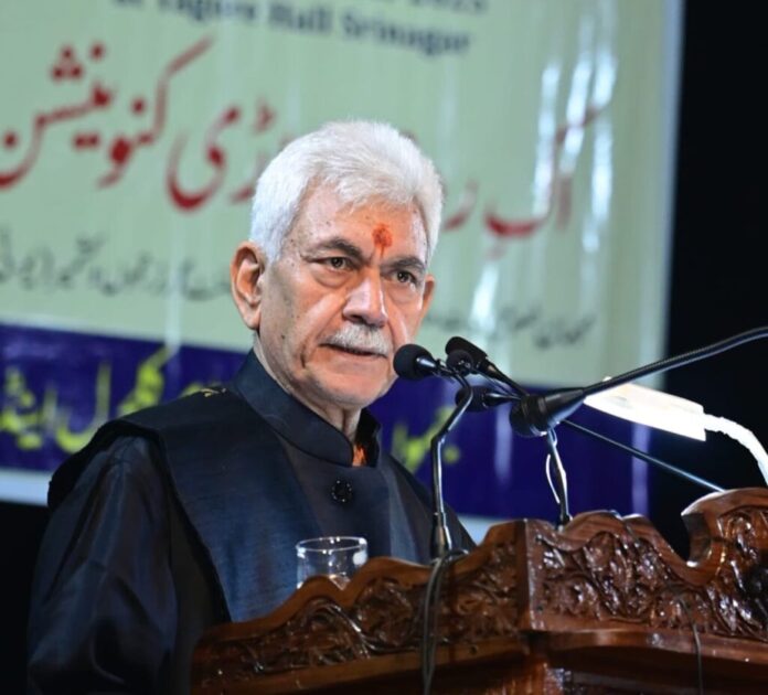 Lieutenant Governor Manoj Sinha speaking on terrorism