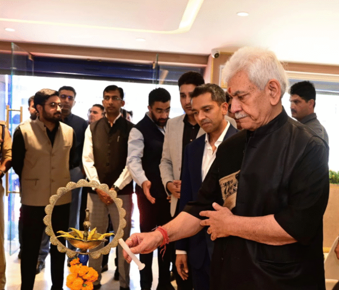 Lieutenant Governor Manoj Sinha inaugurates Dr. Agarwal's Eye Hospital in Srinagar.