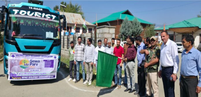 DC Kupwara flags off beneficiaries for sheep farming training