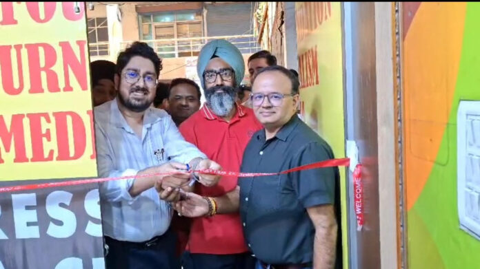 Dr. Tahir Rufayee inaugurating the Press & Media Centre in Jammu
