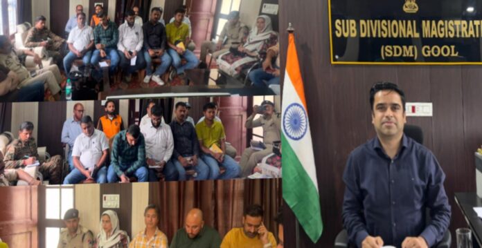 SDM Imtiaz chairs disaster preparedness meeting in Gool